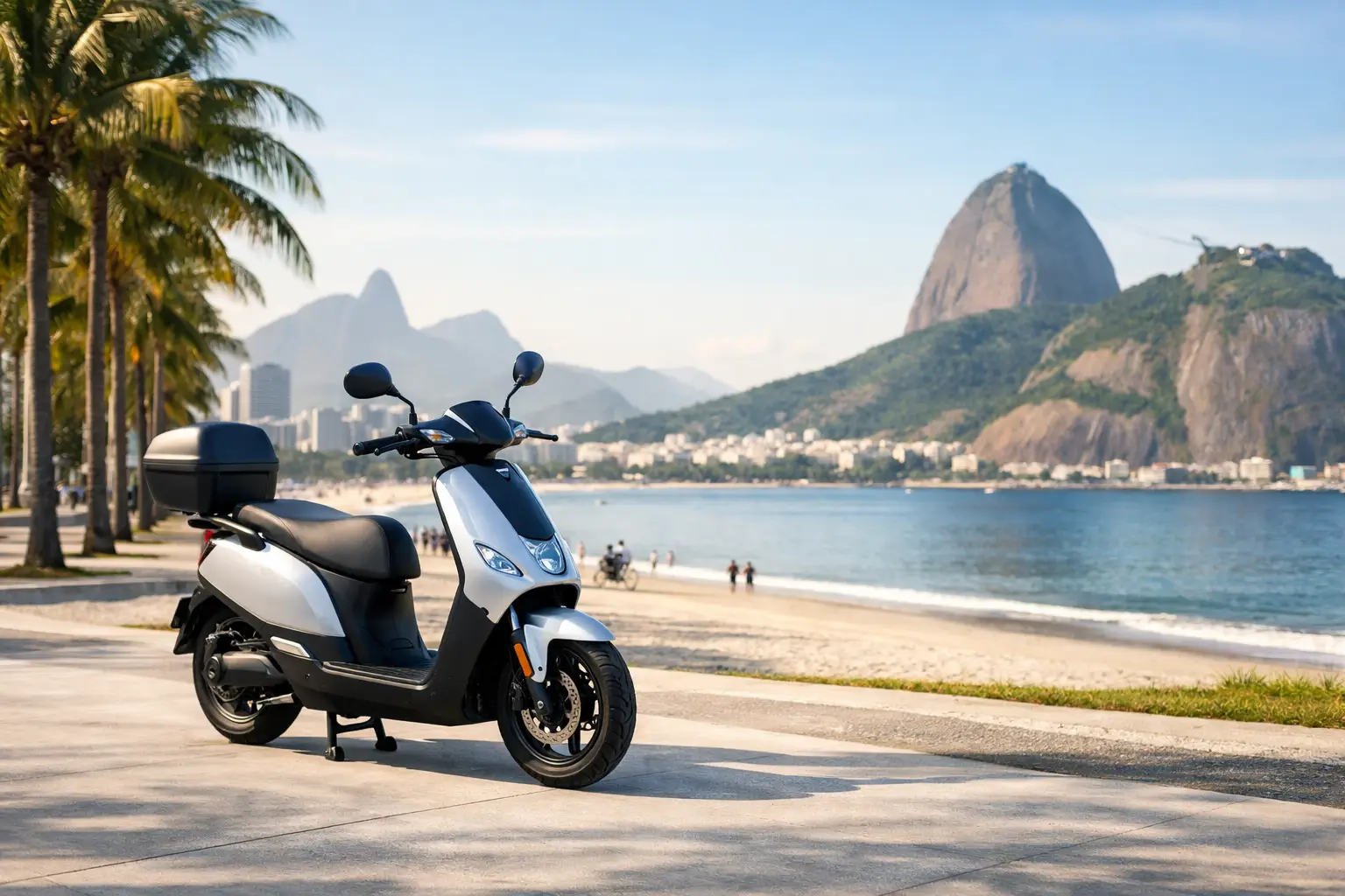 Moto elétrica para deslocamento curto no Rio